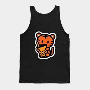 Year Of The Tiger Boba Bubble Tea Bambu Brand Asian Food Drink Cute Animal Tank Top